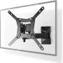 Nedis Wall Mount Full-Motion - for Screens of 10 to 81,30cm (32) , Tilt 15°, 30kg Load Capacity (TVWM31BK)