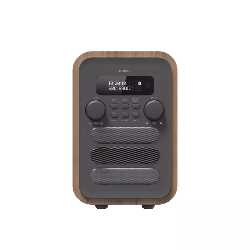 Denver DAB-48pelēka Personālais digitālais pelēks, koka