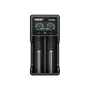 Baterijas lādētājs XTAR VC2SL — USB 5V 1A, LCD, lādē 2 elementus, saderīgs ar Li‑Ion/NiMH/NiCd, izmēri A/AA/AAA/AAAA/C/D/SC, melns
