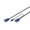 KVM kabelis USB Digitus DS-19232 3m PS/2