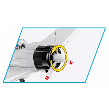 Būvēšanas komplekts Cobi Mitsubishi A6M2 “Zero‑Sen” – 347 gabali, ieteicamais vecums 3+