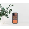 Telefona maciņš man and wood Samsung Galaxy S20+ — brūns rūtis ar melnu apmali