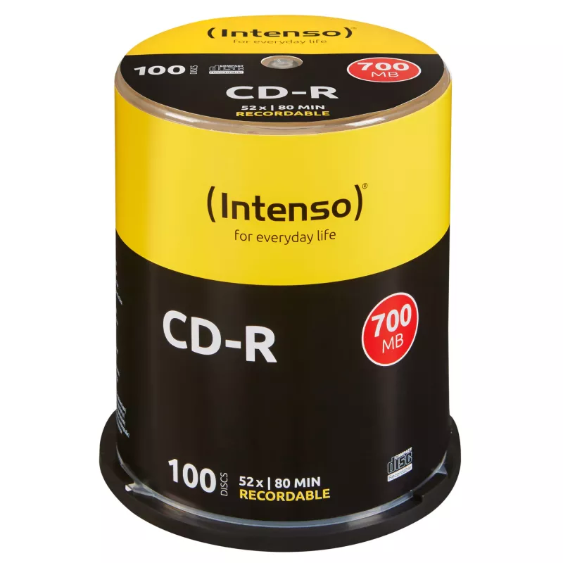 CD-R Intenso 700MB 52x 100 gab.