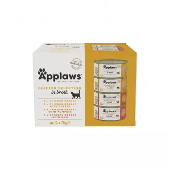 APPLAWS vistas izlase buljonā - mitrā kaķu barība - 12x70g