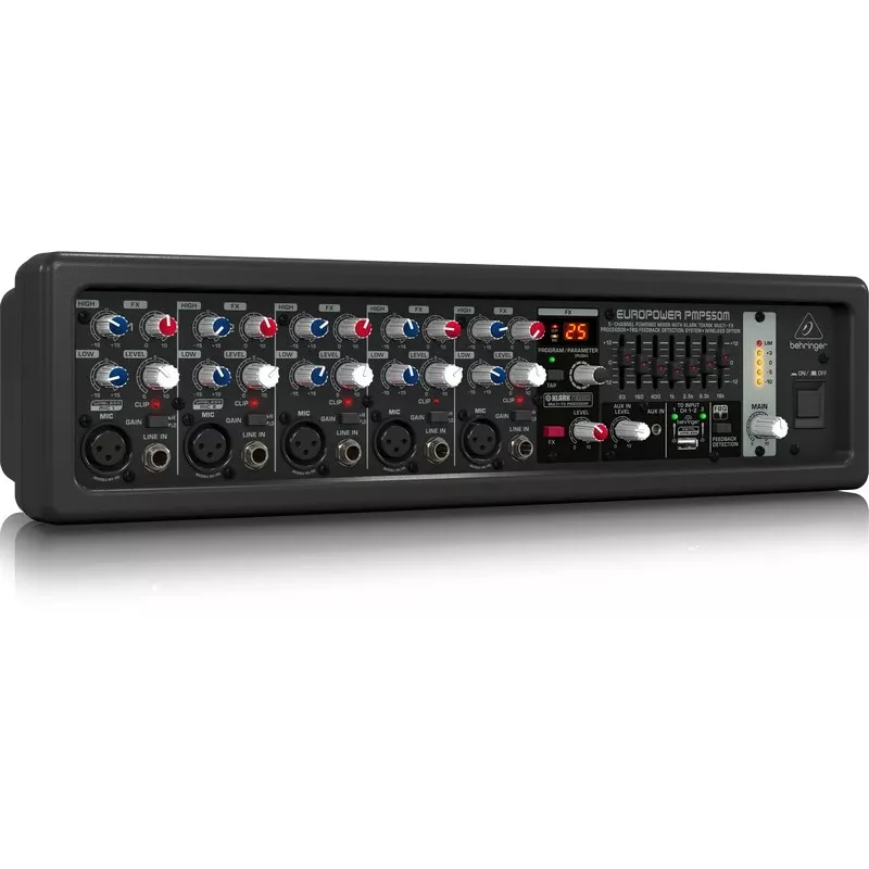 Behringer PMP550M audio mikseris 5 kanālu 20–20000 Hz melns