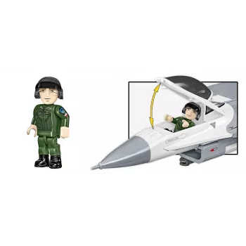 Konstruktoru komplekts Cobi F-16C Fighting Falcon — 463 detaļas, mēroga modeļa būvēšanas komplekts