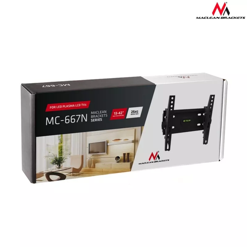 Maclean MC-667 TV stiprinājums 106.7 cm (42) Melna