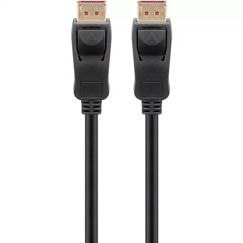 DisplayPort 2.1 kabelis, sertificēts, 16K @ 60Hz, 80 Gbit/s (melns, 1 metrs, VESA sertifikācija)