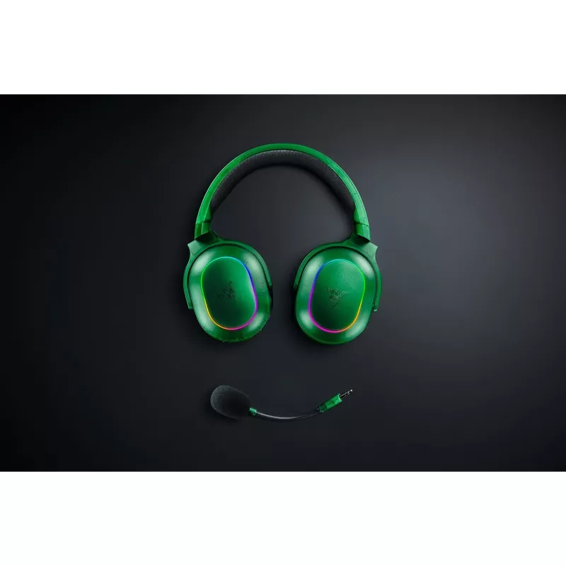 Razer Barracuda X Chroma bezvadu austiņas, galvas saite, spēlēm, Bluetooth, zaļa