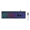 Spēļu tastatūra ar peli GEMBIRD GGS-UMGL4-02 — pilna izmēra USB QWERTY US English, melna, LED fona apgaismojums