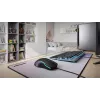 Vadu apsildāmā spēļu pele ActiveJet AMY-W390 — piemērota abām rokām, optiskā 2000 DPI, USB Type-A, 4 pogas, melna