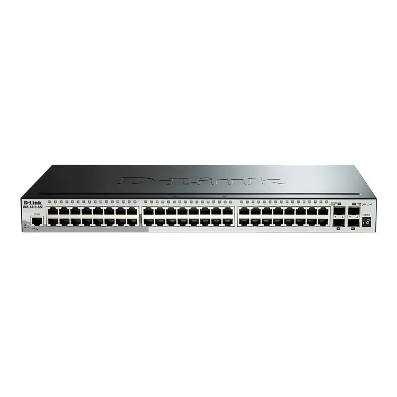 D-Link 52 portu Gigabit kaudzējams viedais pārvaldītais slēdzis ar 4 x 10G SFP+
