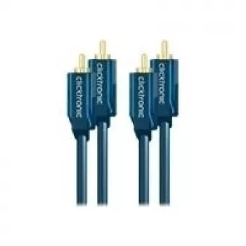 Stereo audio kabelis (2x RCA spraudnis/2x RCA spraudnis) – 0,5 m RCA koaksiālais kabelis jaudīgai stereo skaņai