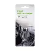 Auto lādētājs Gembird EG-U2C2A-CAR-02, 12–24 V ieeja, 5 V/2,1 A izeja, 2 × USB 2.0, melns