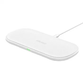 Bezvadu lādētājs CHOETECH T535-SB Fast Dual 18W — Divu ierīču Qi lādēšanas paliktnis
