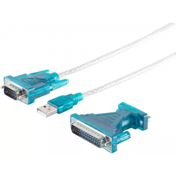 USB 2.0 RS232 pārveidotājs ShiverPeaks 75605 – 1,5 m kabelis, USB-uz-sērijas adapteris