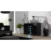 Sānu bufete Cama SOHO S7 120 cm, melns spīdums