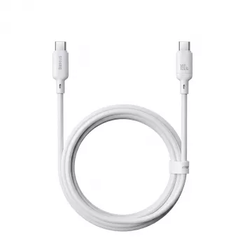 USB Type-C kabelis Baseus Silky Series 100W 2 m balts
