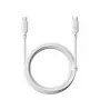USB Type-C kabelis Baseus Silky Series 100W 2 m balts