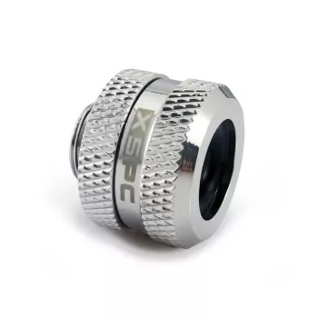 XSPC savienotājs G1/4 uz 14 mm cietajai caurulei, hromēts - 8 gab.