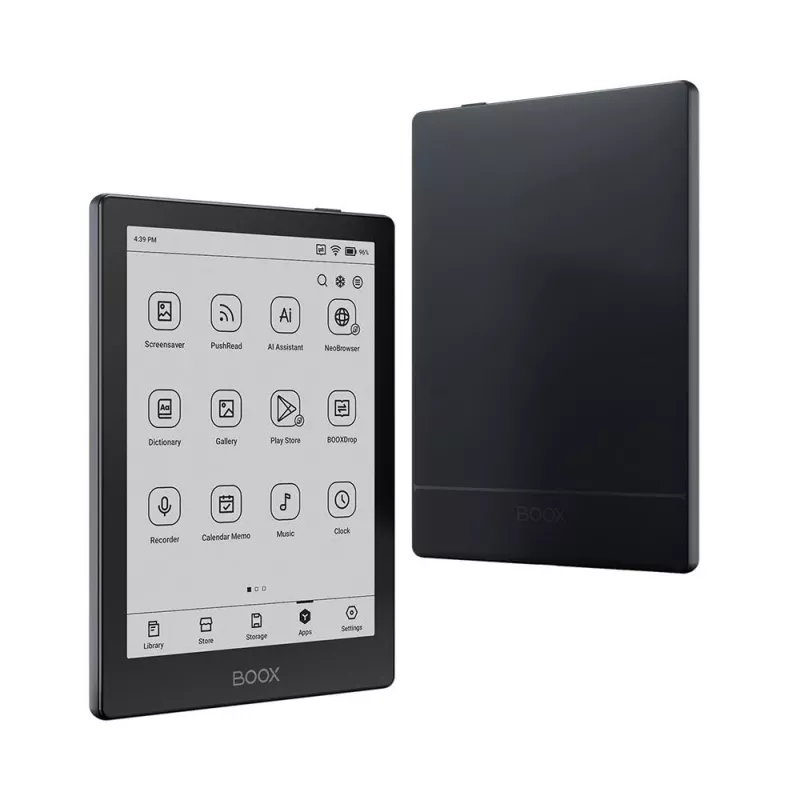 E-lasītājs Onyx Boox 6 collas (15,2 cm) ar 1448×1072 E-tinti, 32 GB, 2 GB RAM, Android 11, divjoslu Wi‑Fi, Bluetooth 5.0, MicroSD, USB‑C, melns