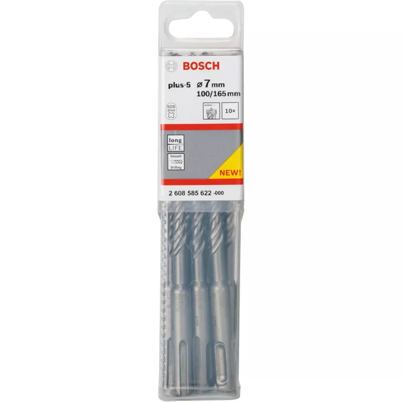 Urbja uzgalis, Bosch SDS-plus-5, 165 mm garums, SDS-plus kāts