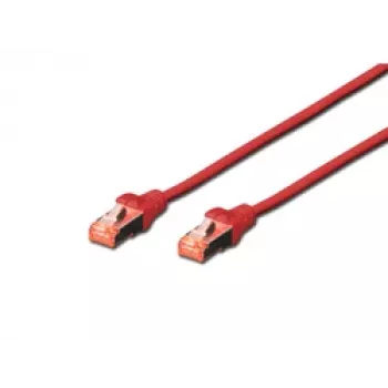 Tīkla kabelis Digitus CAT 6 S/FTP RJ-45 0,5 m sarkans