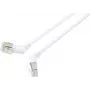 Renkforce RF-6071564 RJ45 tīkla kabelis, komutācijas kabelis CAT 6a F/UTP 0,50 m balts spraudņa kontakti 360° pagriežami, leņķveida kabeļa izeja 1 gab. (RF-6071564)