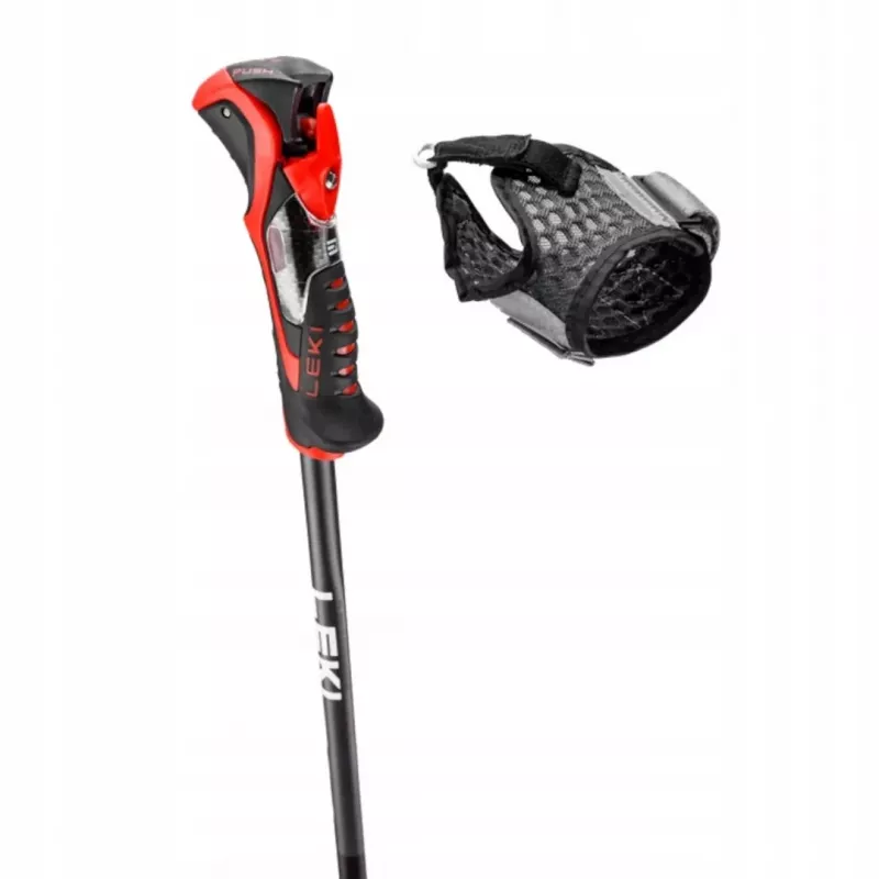 Slēpošanas nūjas Leki 3D AIRFOIL melns/sarkans 120 cm