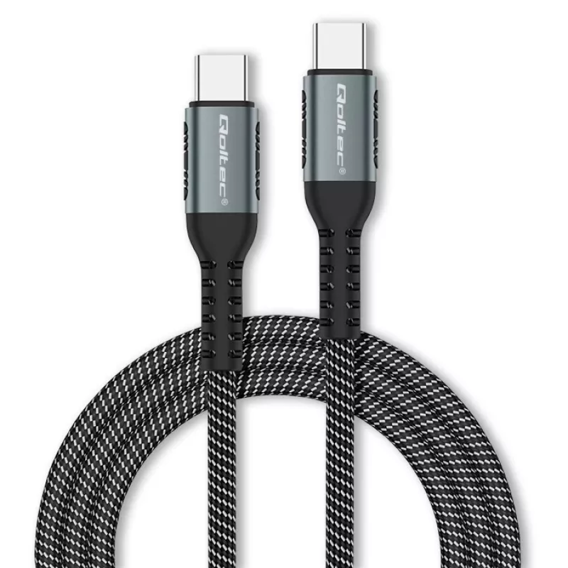 USB kabelis Qoltec 52358 1,5 m USB C melns USB 2.0 0,48 Gbit/s