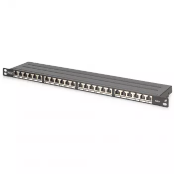 Patch Panel Digitus CAT 6 Class E High Density Shielded Melns