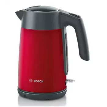 Elektriskā tējkanna Bosch TWK7L464 — 1,7 L tilpums, 2400 W, sarkana, plastmasas korpuss