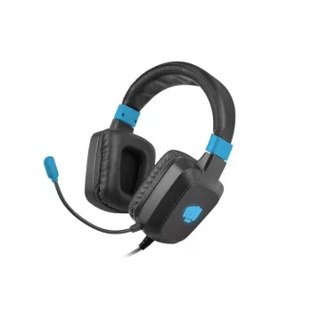 Vadu spēļu austiņas Fury NFU-1584 ar mikrofona strēli, apļveida, 98 dB, 15–25000 Hz, 2 m kabelis, USB un 3,5 mm, zila