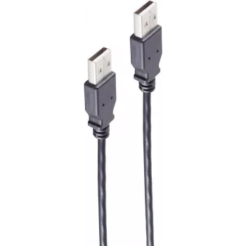 USB kabelis USB 2.0 ShiverPeaks BS13-22025 1m melns
