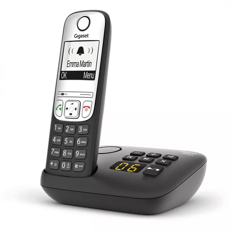 Gigaset A690A - Analogais/DECT telefons - Bezvadu klausule - Brīvroku sistēma - 100 ieraksti - Melns (S30852-H2830-B101)