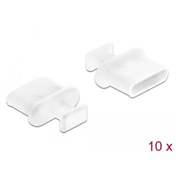 Putekļu aizsargvāciņš USB Type-C DeLOCK 64094 Balts 10 gab.