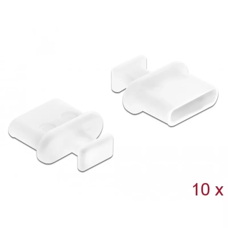 Putekļu aizsargvāciņš USB Type-C DeLOCK 64094 Balts 10 gab.