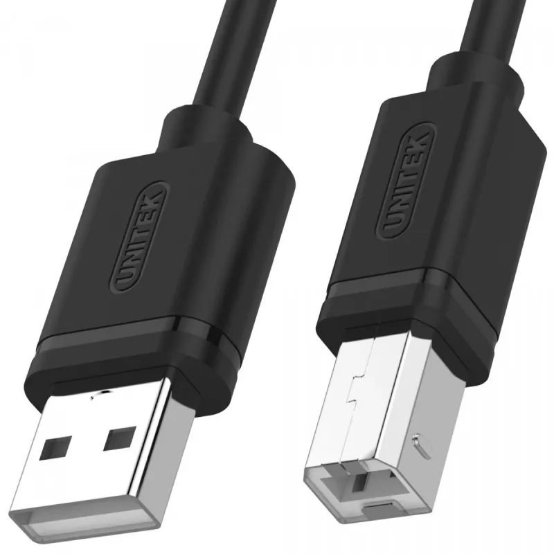 USB 2.0 kabelis Unitek Y-C420GBK, USB A uz USB B, 3 m, melns
