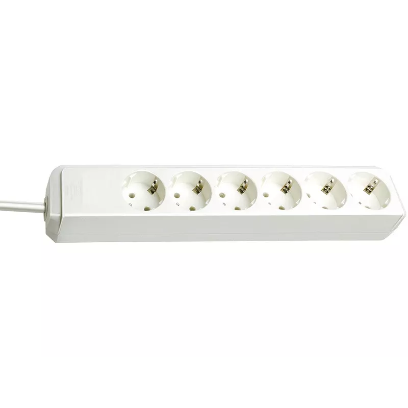 brennenstuhl pagarinātājs Eco-Line, 6 ligzdas, balts (1159420015)