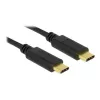 USB kabelis DeLOCK 83868 USB 2.0 4m USB C melns