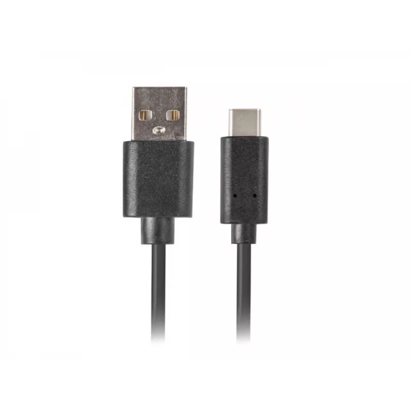 USB A uz USB C kabelis LANBERG CA-USBO-20CU-0018-BK — USB 2.0, 1,8 m, melns
