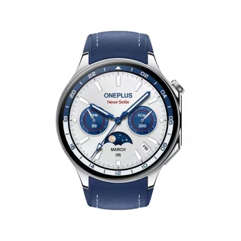 Viedpulkstenis ONEPLUS OnePlus Watch 2 47 mm, 1,43 collu AMOLED, 466×466, 32 GB, Wi‑Fi, GPS, Zils korpuss