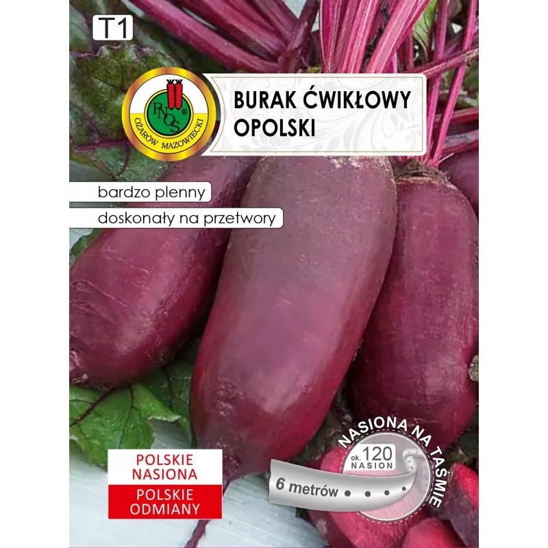 Sēklu lente — Apte bietes (sarkanās) Opolski cilindriskās, 6 m rullis, gatavs sējai