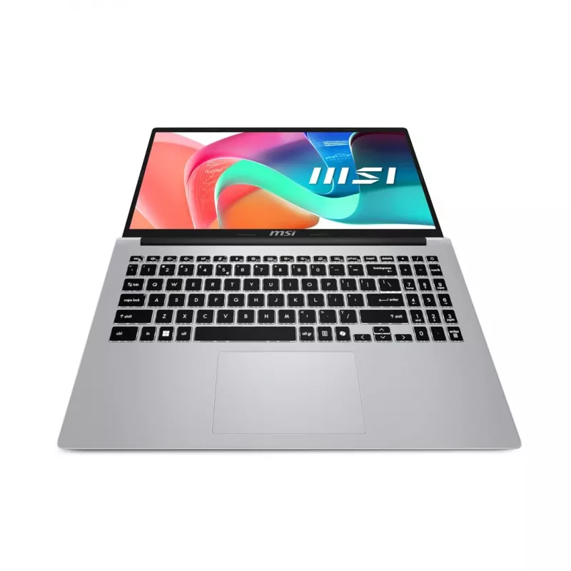 MSI Modern 15 F13MG-088PL Intel® Core™ i7 i7-1355U klēpjdators 39,6 cm (15,6 inch) Full HD 16 GB DDR4-SDRAM 512 GB SSD Wi-Fi 6E (802.11ax) Windows 11 Pro sudraba krāsā