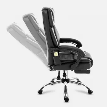 Ergonomisks biroja grozāmais krēsls mark adler MA-BOSS 6.0 ar organiskās ādas sēdekli, regulējamu augstumu 47–55 cm, jostasvietas balstu un Tilt Dual mehānismu