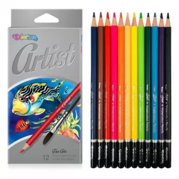 Colorino Artist akvareļkrītiņi 12 krāsas un otiņa