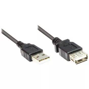 Good Connections pagarinātājs USB 2.0 spraudnis A uz ligzdu A - melns - 1,8m