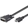Wentronic Goobay HDMI™ / DVI-D kabelis, melns, 5 m - 19 kontaktu HDMI™ spraudnis>DVI-D (18+1) spraudnis (50582)