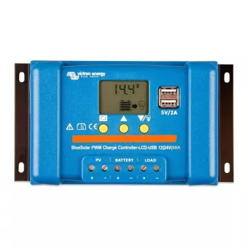 Saules uzlādes kontrolieris Victron Energy BlueSolar PWM-LCD&USB 12/24V 30A