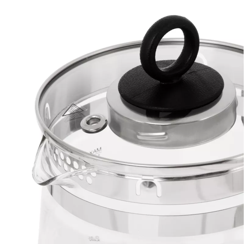 Adler Tējkanna | AD 1299 | Elektriskā | 2200 W | 1,5 L | Stikla | 360° rotējoša pamatne | Melna